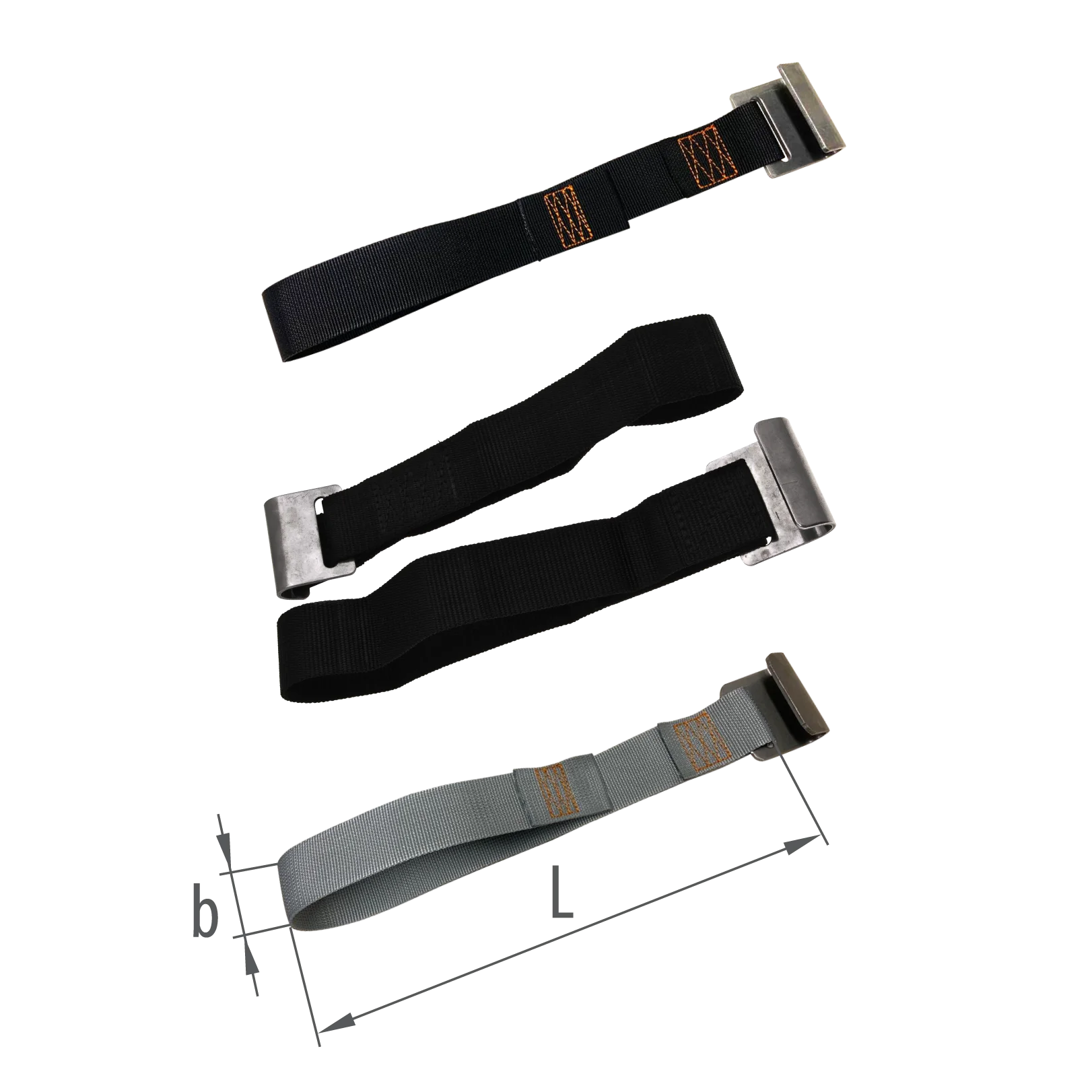 STRAP WITH STAINLESS FLAT HOOK
