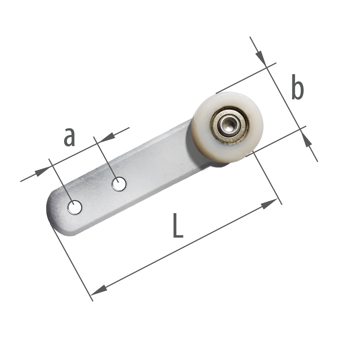 ROLLER WITH STEEL BALL BEARING FOR SCHMITZ PROFILE 37x28 mm