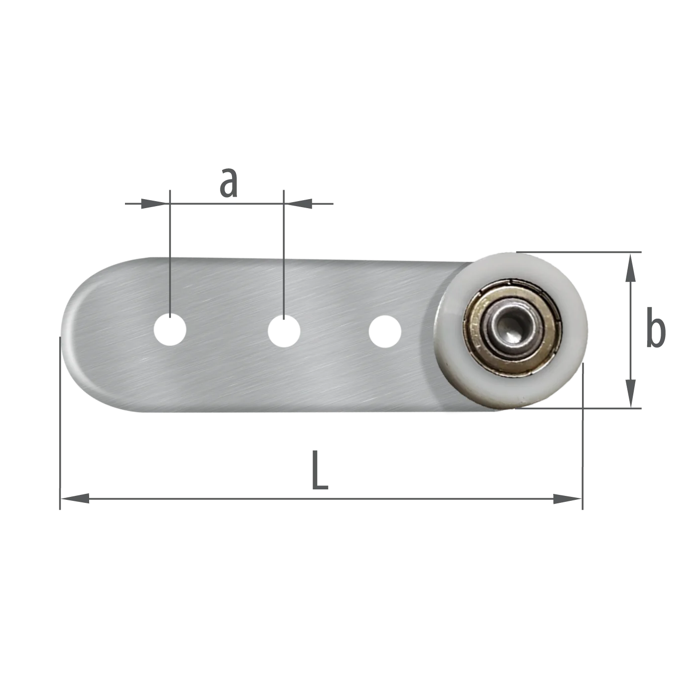 CURTAIN ROLLER WITH BALL BEARING FOR EDSCHA PROFILE 35x28 mm